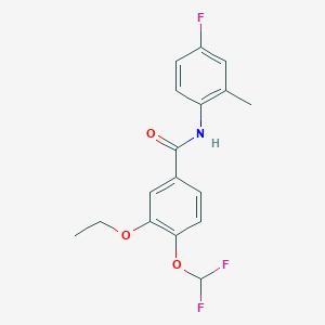 4-(difluoromethoxy)-3-ethoxy-N-(4-fluoro-2-methylphenyl)benzamide