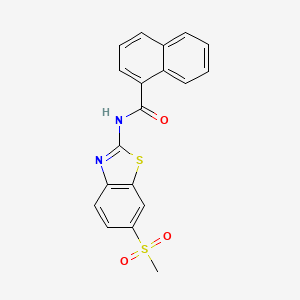 molecular formula C19H14N2O3S2 B10973342 N-[6-(methylsulfonyl)-1,3-benzothiazol-2-yl]naphthalene-1-carboxamide 