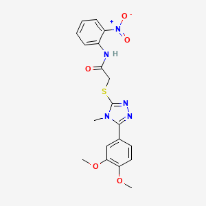 2-{[5-(3,4-dimethoxyphenyl)-4-methyl-4H-1,2,4-triazol-3-yl]sulfanyl}-N-(2-nitrophenyl)acetamide