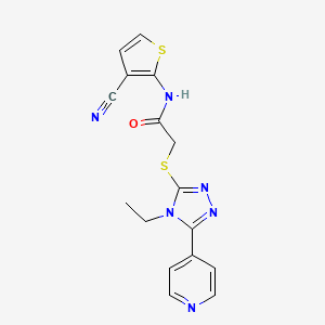 N-(3-cyanothiophen-2-yl)-2-{[4-ethyl-5-(pyridin-4-yl)-4H-1,2,4-triazol-3-yl]sulfanyl}acetamide