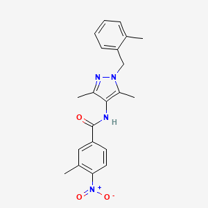 N-[3,5-dimethyl-1-(2-methylbenzyl)-1H-pyrazol-4-yl]-3-methyl-4-nitrobenzamide