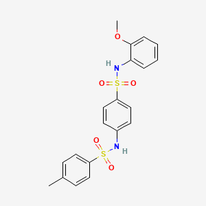 molecular formula C20H20N2O5S2 B10973402 N-{4-[(2-methoxyphenyl)sulfamoyl]phenyl}-4-methylbenzenesulfonamide 