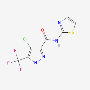 4-chloro-1-methyl-N-(1,3-thiazol-2-yl)-5-(trifluoromethyl)-1H-pyrazole-3-carboxamide