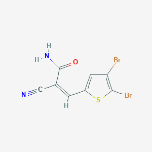 (2Z)-2-cyano-3-(4,5-dibromothiophen-2-yl)prop-2-enamide