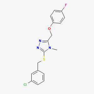 3-[(3-chlorobenzyl)sulfanyl]-5-[(4-fluorophenoxy)methyl]-4-methyl-4H-1,2,4-triazole