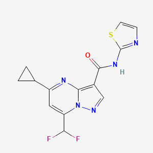 5-cyclopropyl-7-(difluoromethyl)-N-(1,3-thiazol-2-yl)pyrazolo[1,5-a]pyrimidine-3-carboxamide