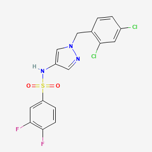 molecular formula C16H11Cl2F2N3O2S B10973456 N-[1-(2,4-dichlorobenzyl)-1H-pyrazol-4-yl]-3,4-difluorobenzenesulfonamide 