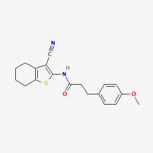 N-(3-cyano-4,5,6,7-tetrahydro-1-benzothiophen-2-yl)-3-(4-methoxyphenyl)propanamide