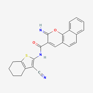 N-(3-cyano-4,5,6,7-tetrahydro-1-benzothiophen-2-yl)-2-imino-2H-benzo[h]chromene-3-carboxamide