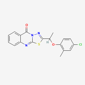 2-[1-(4-chloro-2-methylphenoxy)ethyl]-5H-[1,3,4]thiadiazolo[2,3-b]quinazolin-5-one