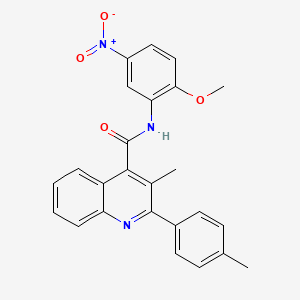 N-(2-methoxy-5-nitrophenyl)-3-methyl-2-(4-methylphenyl)quinoline-4-carboxamide