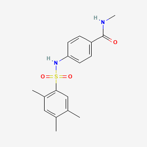 N-methyl-4-{[(2,4,5-trimethylphenyl)sulfonyl]amino}benzamide