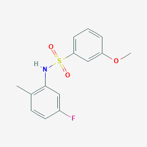 molecular formula C14H14FNO3S B10973551 N-(5-fluoro-2-methylphenyl)-3-methoxybenzenesulfonamide 