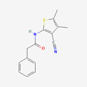 molecular formula C15H14N2OS B10973594 N-(3-cyano-4,5-dimethylthiophen-2-yl)-2-phenylacetamide 