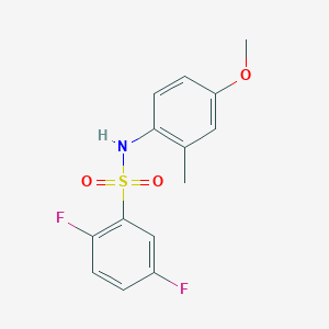 molecular formula C14H13F2NO3S B10973609 2,5-difluoro-N-(4-methoxy-2-methylphenyl)benzenesulfonamide 