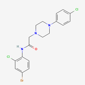 molecular formula C18H18BrCl2N3O B10973663 N-(4-bromo-2-chlorophenyl)-2-[4-(4-chlorophenyl)piperazin-1-yl]acetamide 