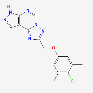 2-[(4-chloro-3,5-dimethylphenoxy)methyl]-7H-pyrazolo[4,3-e][1,2,4]triazolo[1,5-c]pyrimidine