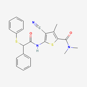 4-cyano-N,N,3-trimethyl-5-{[phenyl(phenylsulfanyl)acetyl]amino}thiophene-2-carboxamide