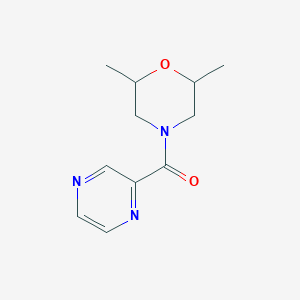 molecular formula C11H15N3O2 B10973723 2,6-Dimethyl-4-(2-pyrazinylcarbonyl)morpholine 