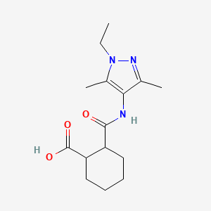 2-[(1-ethyl-3,5-dimethyl-1H-pyrazol-4-yl)carbamoyl]cyclohexanecarboxylic acid