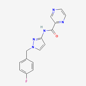 N-[1-(4-fluorobenzyl)-1H-pyrazol-3-yl]pyrazine-2-carboxamide