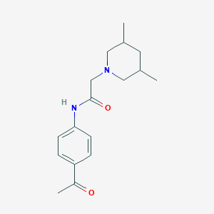 N-(4-acetylphenyl)-2-(3,5-dimethylpiperidin-1-yl)acetamide