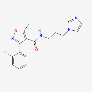 3-(2-chlorophenyl)-N-[3-(1H-imidazol-1-yl)propyl]-5-methyl-1,2-oxazole-4-carboxamide