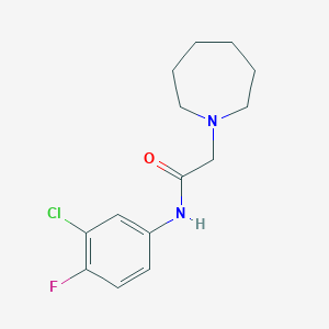 molecular formula C14H18ClFN2O B10973782 2-(azepan-1-yl)-N-(3-chloro-4-fluorophenyl)acetamide CAS No. 850350-05-9