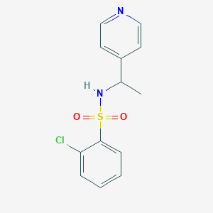 2-chloro-N-[1-(pyridin-4-yl)ethyl]benzenesulfonamide