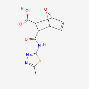 3-{[(5-Methyl-1,3,4-thiadiazol-2-yl)amino]carbonyl}-7-oxabicyclo[2.2.1]hept-5-ene-2-carboxylic acid