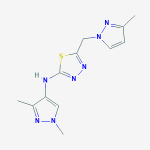 N-(1,3-dimethyl-1H-pyrazol-4-yl)-5-[(3-methyl-1H-pyrazol-1-yl)methyl]-1,3,4-thiadiazol-2-amine