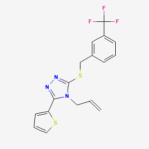 4-(prop-2-en-1-yl)-3-(thiophen-2-yl)-5-{[3-(trifluoromethyl)benzyl]sulfanyl}-4H-1,2,4-triazole