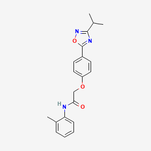 N-(2-methylphenyl)-2-{4-[3-(propan-2-yl)-1,2,4-oxadiazol-5-yl]phenoxy}acetamide