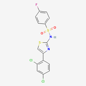 N-[4-(2,4-dichlorophenyl)-1,3-thiazol-2-yl]-4-fluorobenzenesulfonamide