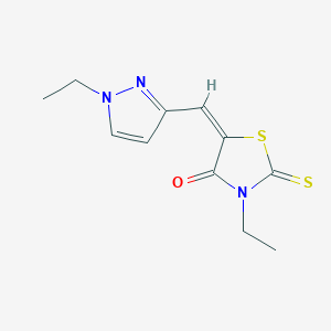 Thiazolidin-4-one, 3-ethyl-5-(1-ethyl-1H-pyrazol-3-ylmethylene)-2-thioxo-