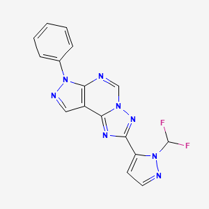 2-[1-(difluoromethyl)-1H-pyrazol-5-yl]-7-phenyl-7H-pyrazolo[4,3-e][1,2,4]triazolo[1,5-c]pyrimidine