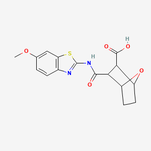 3-[(6-Methoxy-1,3-benzothiazol-2-yl)carbamoyl]-7-oxabicyclo[2.2.1]heptane-2-carboxylic acid