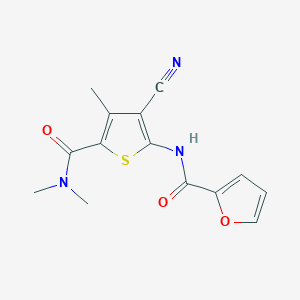 N-[3-cyano-5-(dimethylcarbamoyl)-4-methylthiophen-2-yl]furan-2-carboxamide