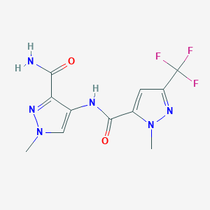 1-methyl-4-({[1-methyl-3-(trifluoromethyl)-1H-pyrazol-5-yl]carbonyl}amino)-1H-pyrazole-3-carboxamide