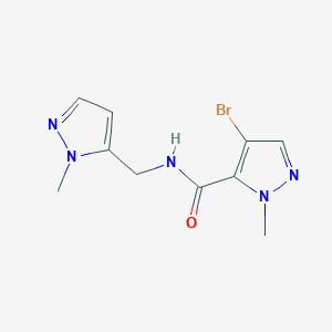 4-bromo-1-methyl-N-[(1-methyl-1H-pyrazol-5-yl)methyl]-1H-pyrazole-5-carboxamide