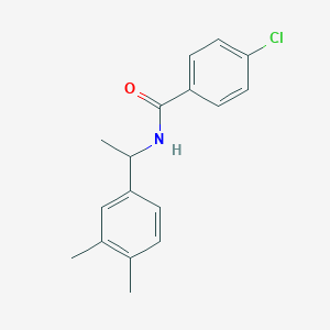 molecular formula C17H18ClNO B10974112 4-chloro-N-[1-(3,4-dimethylphenyl)ethyl]benzamide 