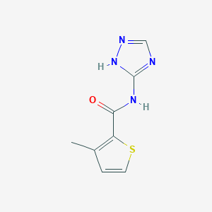 molecular formula C8H8N4OS B10974137 3-methyl-N-(1H-1,2,4-triazol-3-yl)thiophene-2-carboxamide 