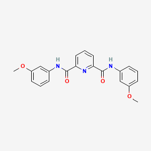 molecular formula C21H19N3O4 B10974195 N,N'-bis(3-methoxyphenyl)pyridine-2,6-dicarboxamide 