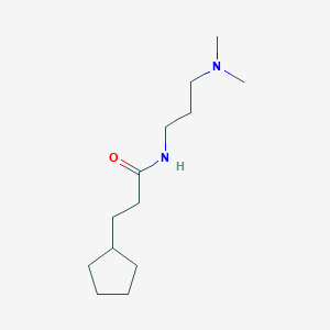 molecular formula C13H26N2O B10974229 3-cyclopentyl-N-[3-(dimethylamino)propyl]propanamide 