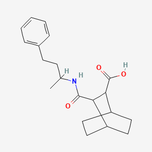 molecular formula C20H27NO3 B10974233 3-[(4-Phenylbutan-2-yl)carbamoyl]bicyclo[2.2.2]octane-2-carboxylic acid 