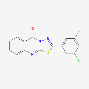 molecular formula C15H7Cl2N3OS B10974246 2-(3,5-dichlorophenyl)-5H-[1,3,4]thiadiazolo[2,3-b]quinazolin-5-one CAS No. 895965-51-2