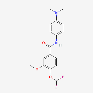 molecular formula C17H18F2N2O3 B10974254 4-(difluoromethoxy)-N-[4-(dimethylamino)phenyl]-3-methoxybenzamide 