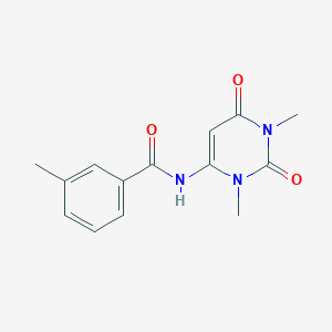 N-(1,3-dimethyl-2,6-dioxopyrimidin-4-yl)-3-methylbenzamide