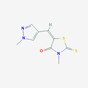 Thiazolidin-4-one, 3-methyl-5-(1-methyl-1H-pyrazol-4-ylmethylene)-2-thioxo-