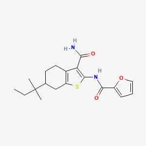 N-[3-carbamoyl-6-(2-methylbutan-2-yl)-4,5,6,7-tetrahydro-1-benzothiophen-2-yl]furan-2-carboxamide